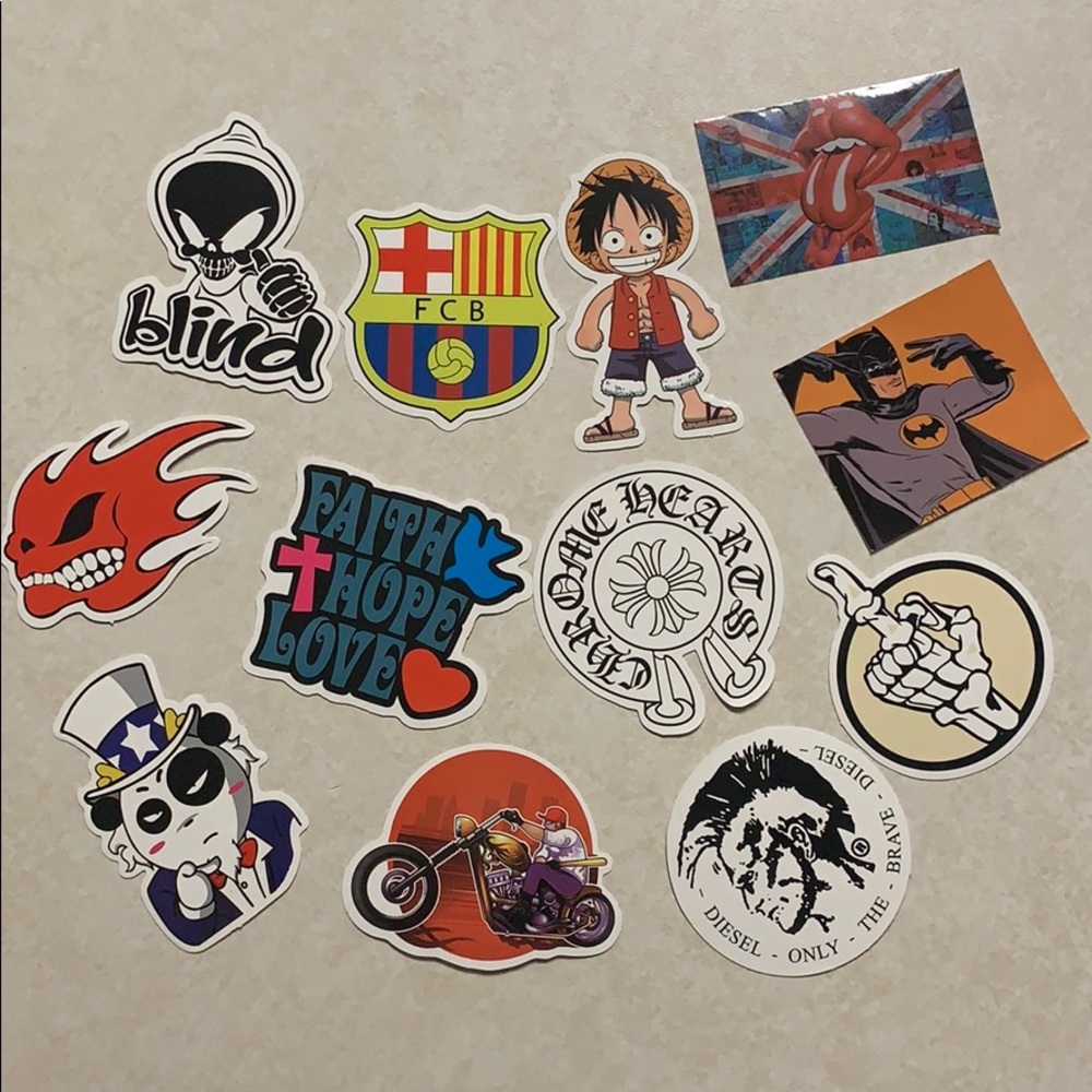 12 STICKERS!